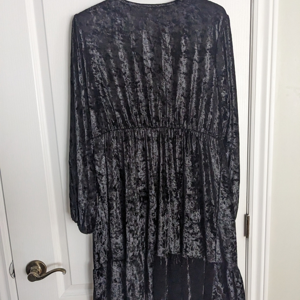 Crushed velour dress Black large - Picture 6 of 10